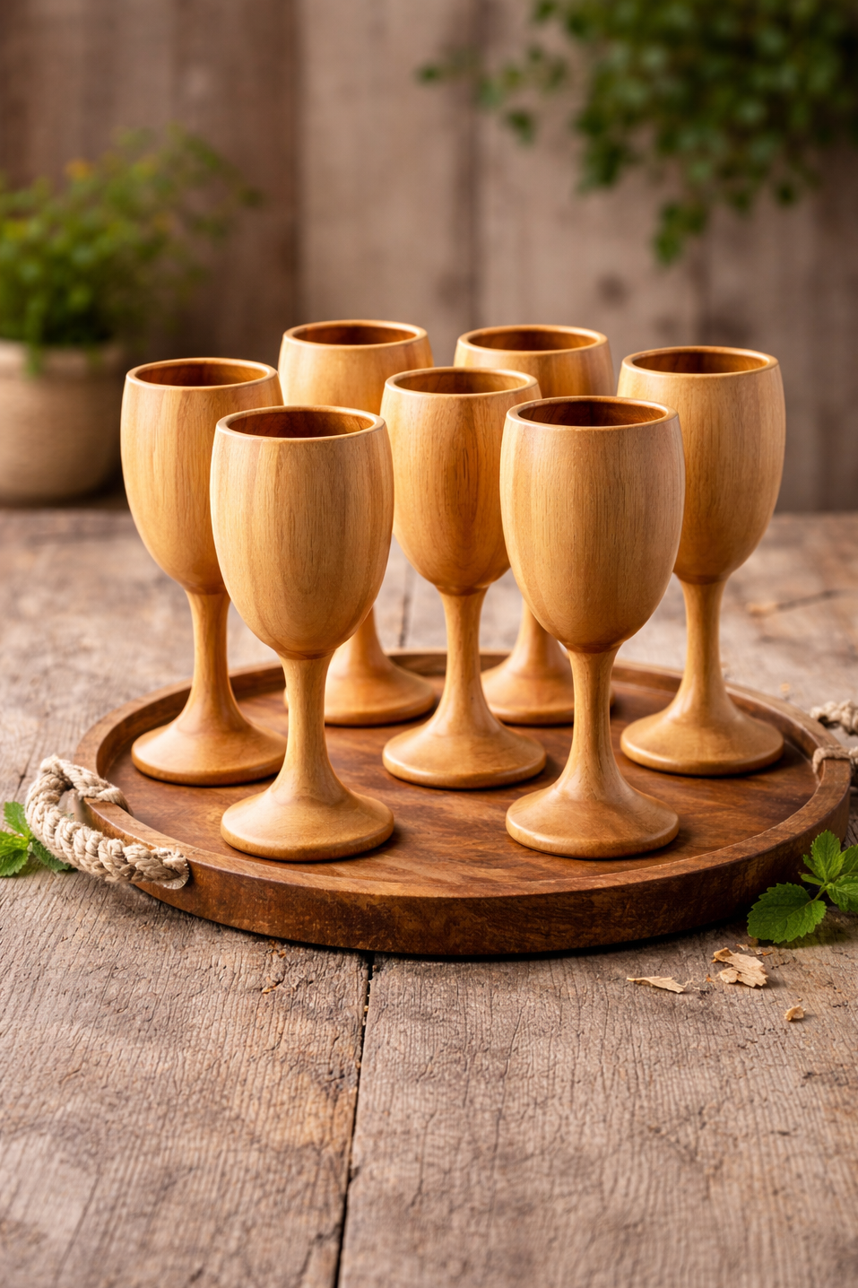 Set of 6 – Premium Teak Wood Drinking Glass | Special Combo Offer